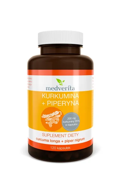 Medverita Kurkumina Piperyna kompleks 120 kapsułek