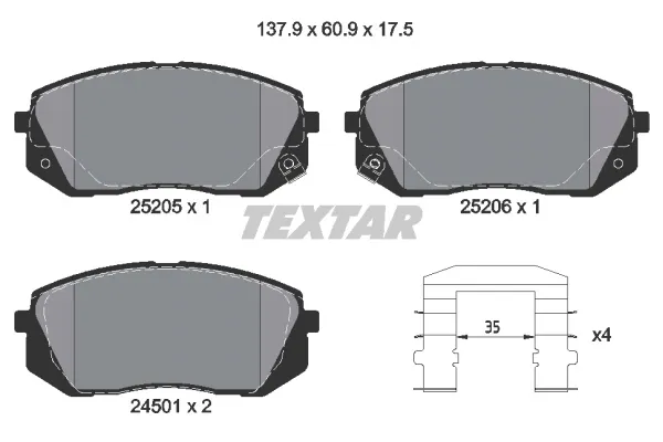 textar-klocki-hamulcowe-przod-2520501