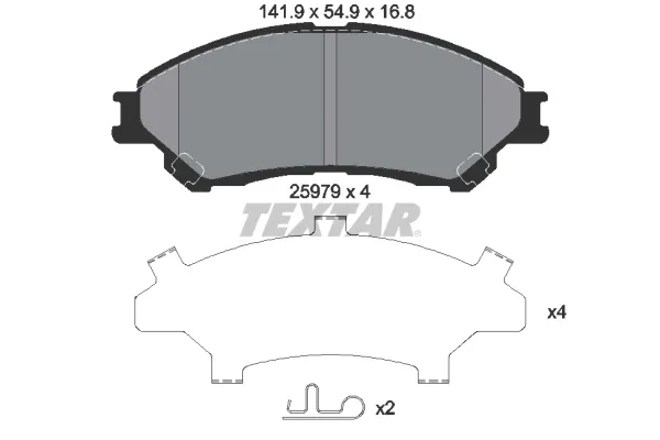 textar-klocki-hamulcowe-przod-2597901-stan-nowy