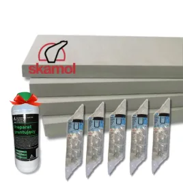 Zdjęcie produktu 15x Obudowa kominka Płyta kominkowa SKAMOL 1000x610x30mm + klej + GRATIS