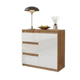 komoda-szafka-dab-wotan-bialy-polysk-80-cm-3-szuflady-1-drzwi-1-polka