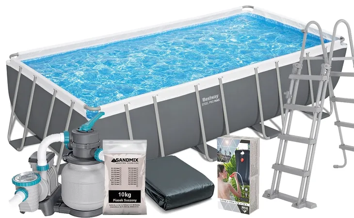 OGRODOWY BASEN STELAŻOWY 549x274x122 pompa piaskowa BESTWAY 56466 na 2026