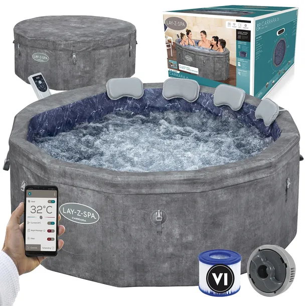 Panelowe jacuzzi spa Carrara 170x65 cm 6 os. WiFi Bestway 6001V MODEL 2026