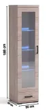 witryna-k8-z-szuflada-50cm-szafka-4-kolory-stan-nowy