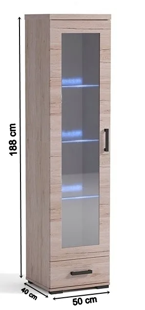 witryna-k8-z-szuflada-50cm-szafka-4-kolory-stan-nowy