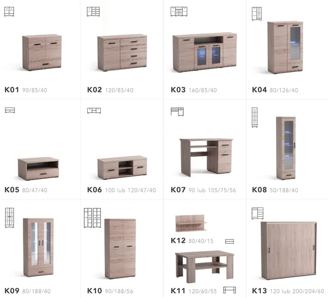 witryna-k8-z-szuflada-50cm-szafka-4-kolory-kolor-mebla-inny-kolor