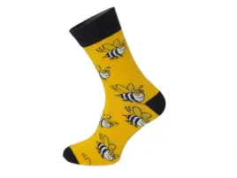 kolorowe-skarpety-unisex-zolte-pszczoly-produkt-polski-44-46