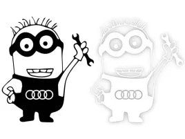 minionek-audi-naklejka-na-samochod-na-auto-kolor