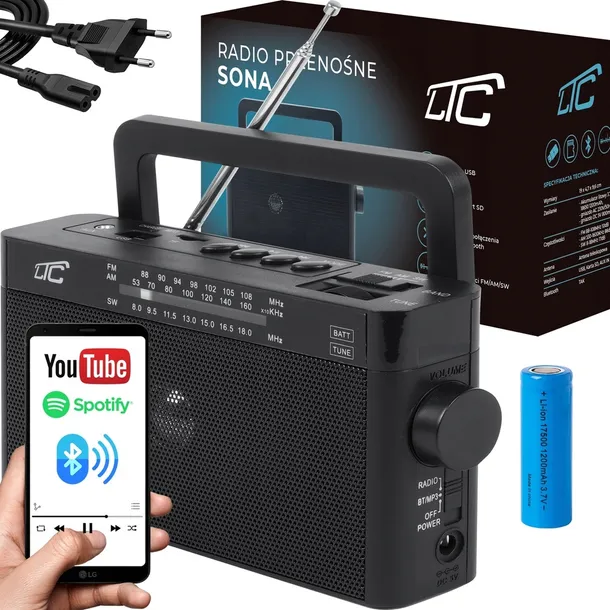 RADIO KUCHENNE NA AKUMULATOR PRZNOŚNE BLUETOOTH SIECIOWE BUDOWLANE BATERIE