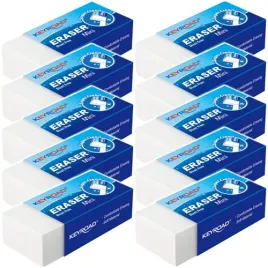 gumka-do-scierania-mazania-olowka-biala-precyzyjna-keyroad-10-szt