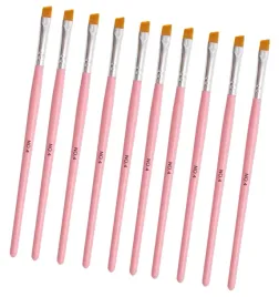 zestaw-10szt-pedzelek-do-zelu-akrylu-no-4-rozowy-drewniany-skosny-manicure