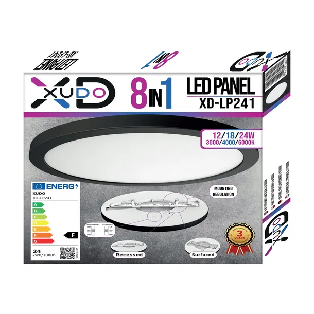 plafon-led-8w1-natynkowy-12-18-24w-3-4-6000k-sufitowy-oprawa-lampa-panel-stan-opakowania-oryginalne