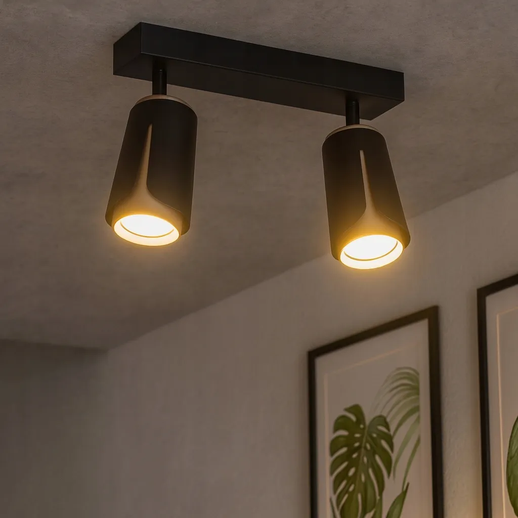 kinkiet-sufitowy-2x-gu10-lampa-oprawa-spot-reflektor-czarny-zloty-xudo-stan-nowy