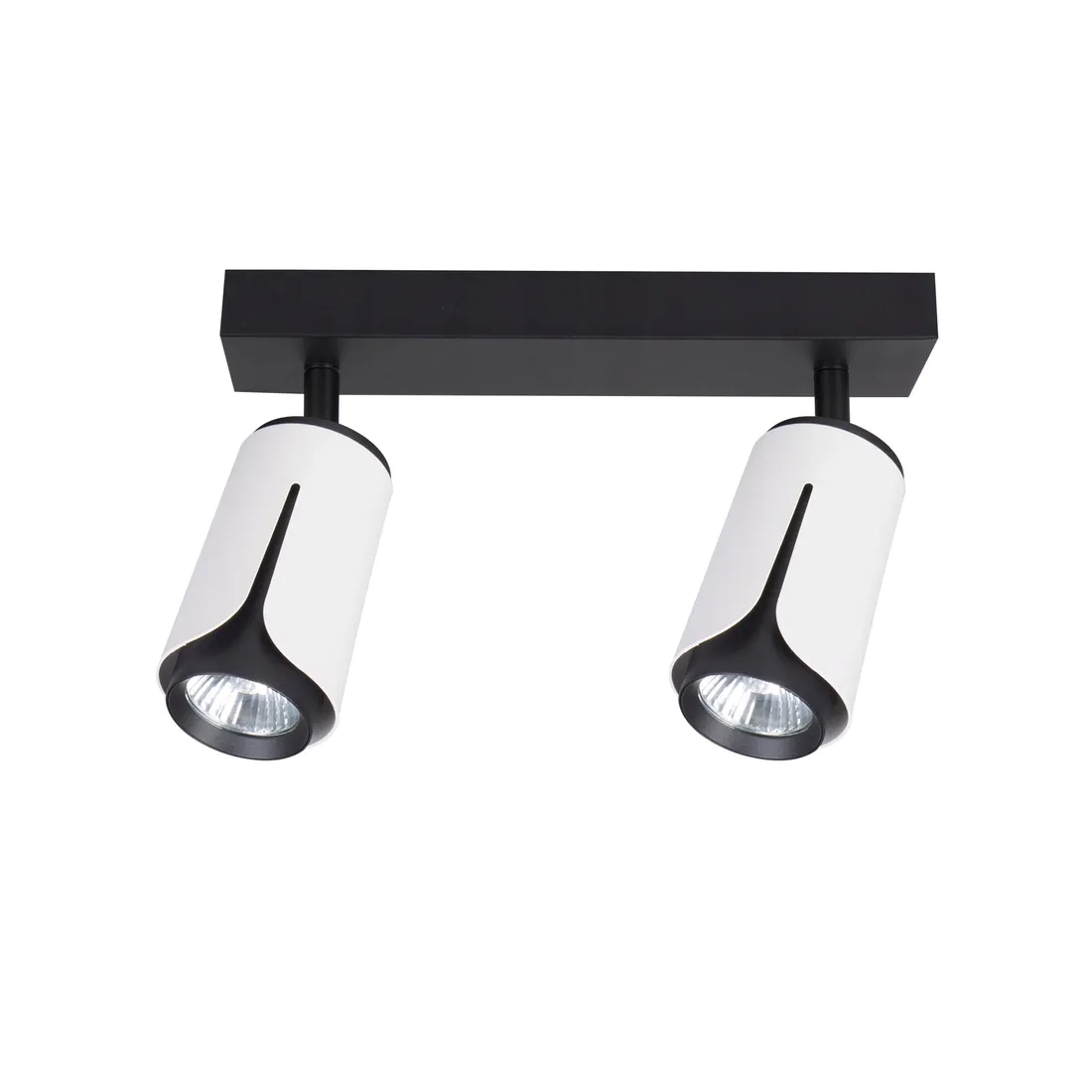 kinkiet-sufitowy-2x-gu10-lampa-oprawa-spot-reflektor-bialy-czarny-xudo-stan-nowy