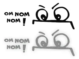 om-nom-nom-naklejka-na-samochod-na-auto-odblaskowa