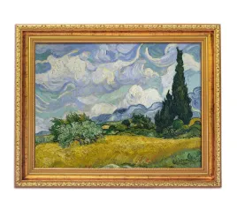 obraz-na-plotnie-w-drewnianej-ramie-pole-cyprysow-30x40cm