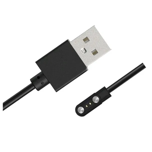 ŁADOWARKA KABEL MAGNETYCZNY DO SMARTWATCHA 2 PIN 2,84MM CZARNY UNIWERSALNY