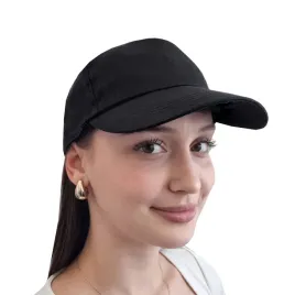 czapka-z-daszkiem-pieciopanelowa-plazowa-wygodna-czarna