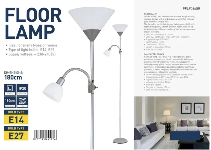 lampa-podlogowa-stojaca-szara-2w1-led-e27-e14-stan-nowy