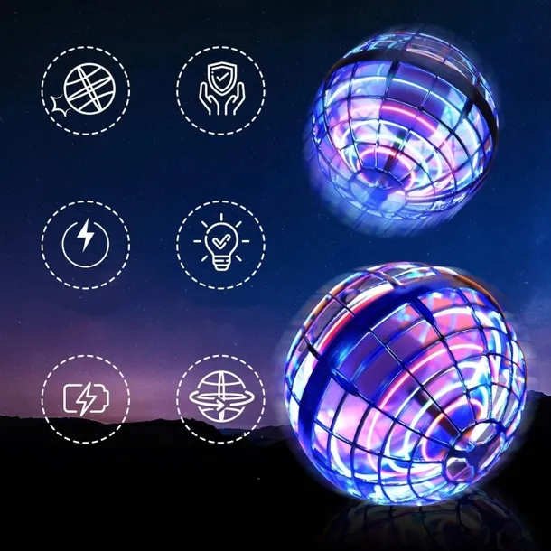 2 LATAJĄCE KULE FIDGET SPINNER Flynova Pro LED PIŁKA prezent dla dzieci hit