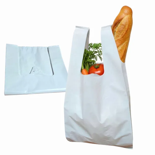 REKLAMÓWKI FOLIOWE TORBY BIAŁE LDPE 30x55 GRUBE MOCNE NA ZAKUPY