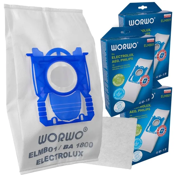 12x WORKI ODKURZACZA do ELEKTROLUX PHILIPS S-BAG