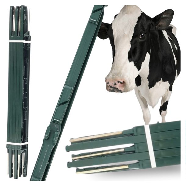 Palik Paliki Słupki ogrodzeniowe do Pastucha 104cm Ziel Poliperynowe 10szt