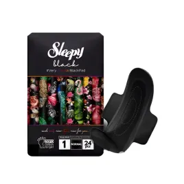 podpaski-higieniczne-sleepy-z-skrzydelkami-black-normal-24szt