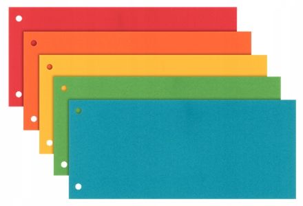 Przekładki do segregatora 1/3 A4 karton mix kolory