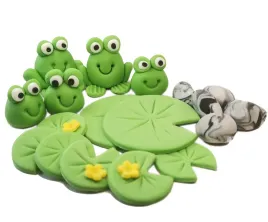 zestaw-cukrowych-figurek-zabki-5szt-liscie-i-kamienie-na-tort