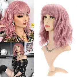 faelbaty-krotkie-rozowe-peruki-z-grzywka-do-ramion-krecone-falowane