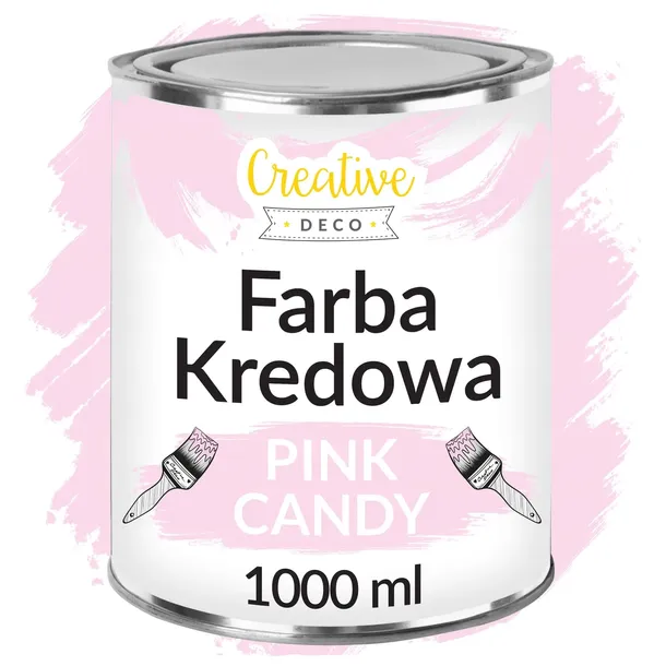 Farba kredowa różowa do renowacji i dekoracji mebli drewna róż 1000 ml