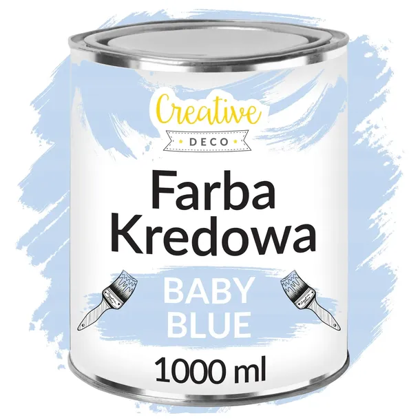 Farba kredowa niebieska błękitna do malowania renowacji mebli drewna 1000ml
