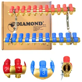 komplet-rozdzielacza-11-obwodowy-z-zaworami-do-wody-ogrzewania-grzejnikow