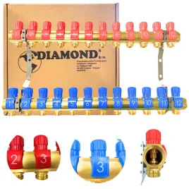 komplet-rozdzielacza-12-obwodowy-z-zaworami-do-wody-ogrzewania-grzejnikow