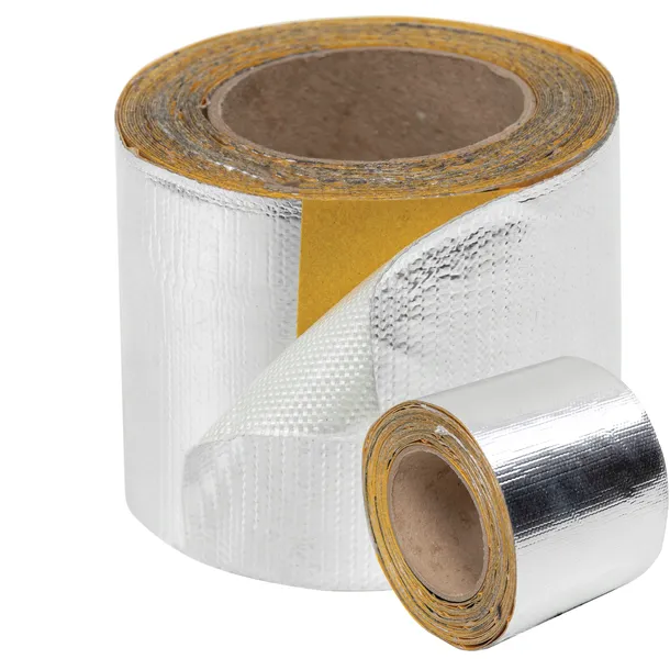 Taśma termoizolacyjna do 600°C aluminium samoprzylepna 5cm szeroka włóknina