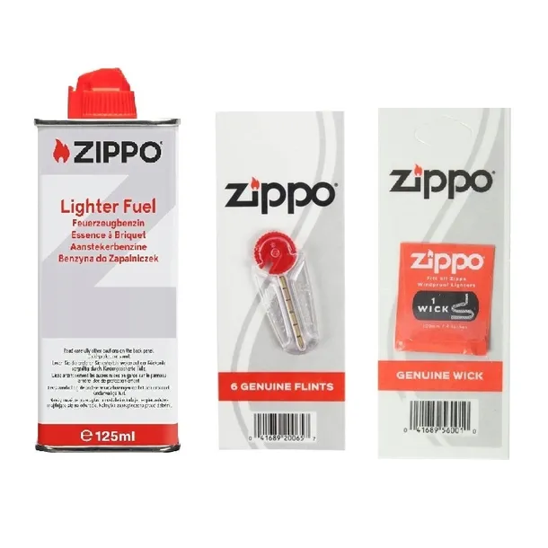 Benzyna paliwo Zippo 125ml Knot Kamienie Zestaw