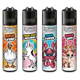 4-x-zapalniczka-gazowa-clipper-f-ck-you-animals-cala-kolekcja