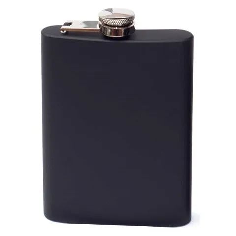 Piersiówka metalowa Czarna 270ml