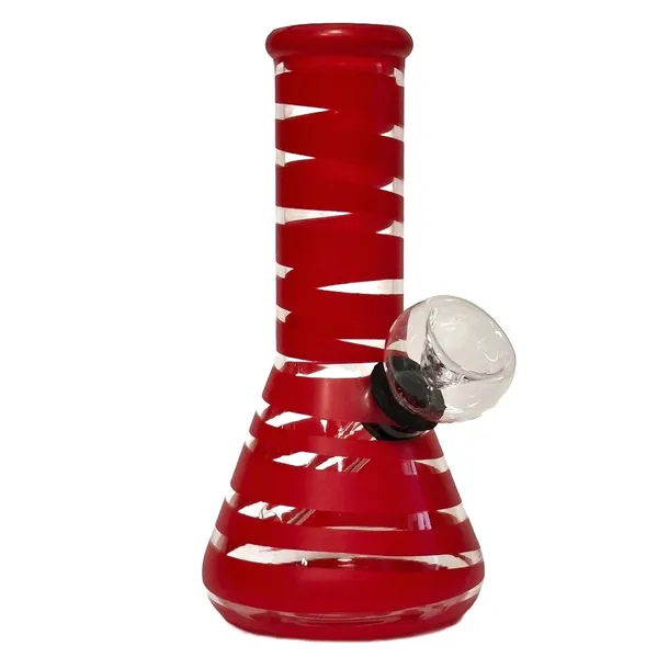 Fajka wodna szklana Bongo Amsterdam Red czerwone 13cm Sprzęgło