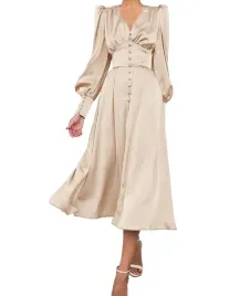 damska-sukienka-maxi-satynowa-elegancka-vintage-bufiaste-rekawy-bezowa-xs