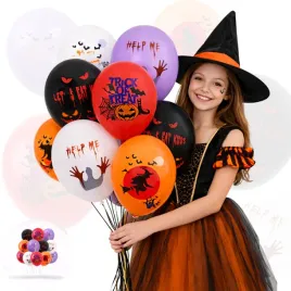 balony-halloween-dynia-czarownica-zestaw-12-szt