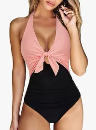 kostium-kapielowy-damski-s-push-up-halter-czarno-rozowy