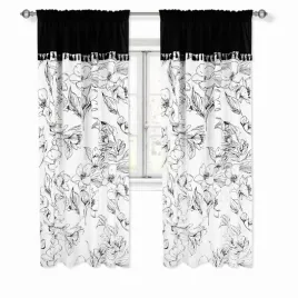 zaslona-boho-kwiaty-biala-czarna-250x145cm