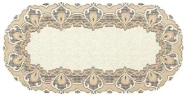 obrus-bieznik-zakard-owal-krem-zloty-50x110