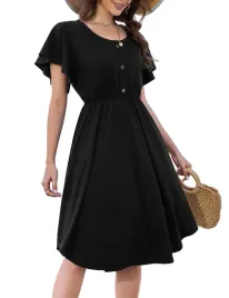 beluring-sukienka-letnia-swing-midi-krotki-rekaw-z-kieszeniami-czarna-l