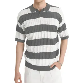 hypestfit-meska-koszulka-polo-krotki-rekaw-elegancka-w-paski-szara-l