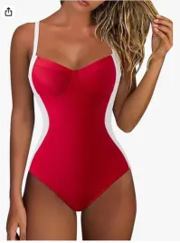 kostium-kapielowy-damski-s-push-up-modelujacy-brzuch-czerwono-bialy