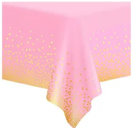 obrus-foliowy-rozowy-w-zlote-groszki-na-urodziny-party-137x274