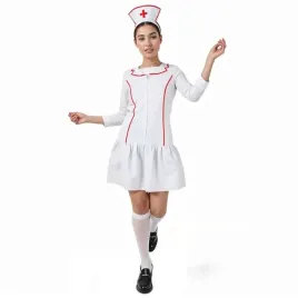 stroj-kostium-pielegniarka-lekarka-sukienka-czepek-karnawal-m-przebranie